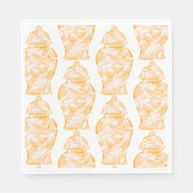 Serviette En Papier Jar de gingembre orange Preppy Thanksgiving (Devant)