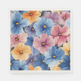 Serviette En Papier Jardin animé Pastel Fleur Art sans Seamless