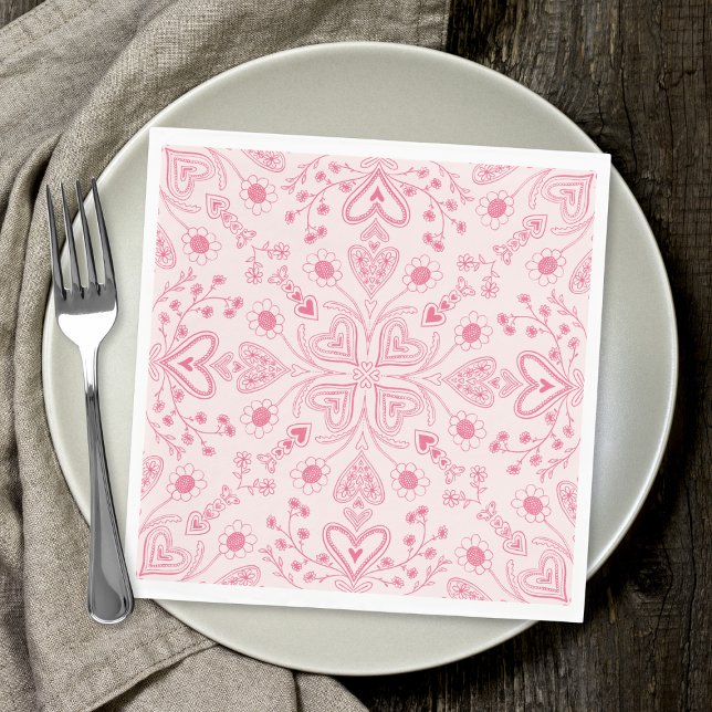 Serviette En Papier Jardin Boho Valentine (Créateur téléchargé)