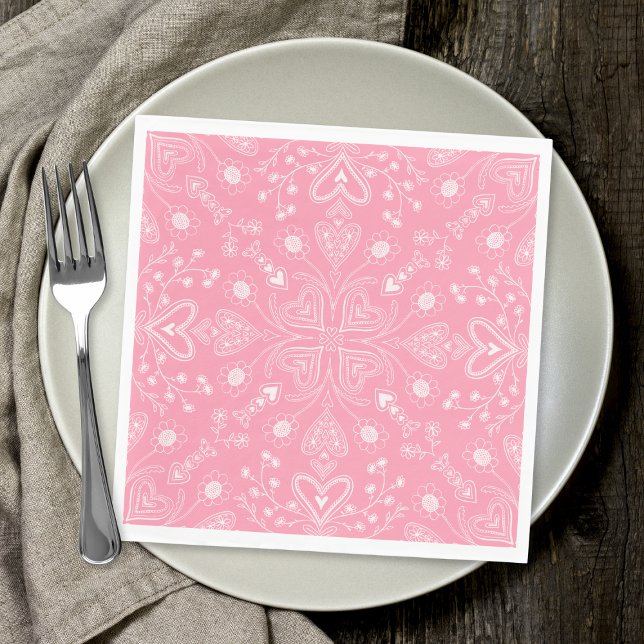 Serviette En Papier Jardin Boho Valentine (Créateur téléchargé)