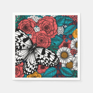 Serviette En Papier Jardin de cerfs-cerfs en papier