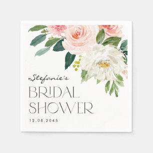 Serviette En Papier Jardin de fleurs à l'aquarelle Mariage printanier