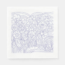 Jardin de fleurs bleu
