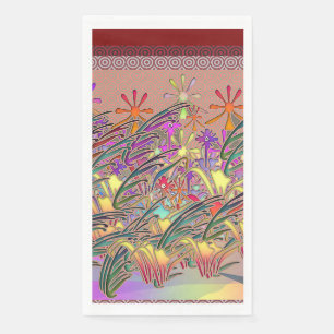 Serviette En Papier Jardin de fleurs exotiques