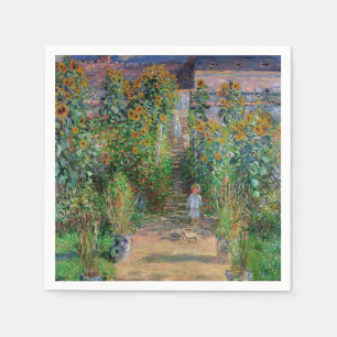 Serviette En Papier Jardin de Monet Vetheuil Impressionnisme Peinture