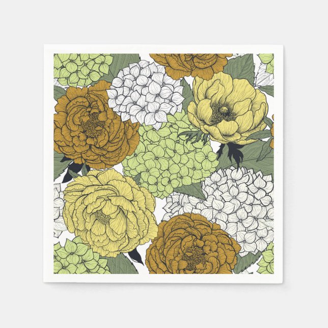 Serviette En Papier Jardin de printemps tardif 2 (Devant)