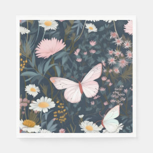 Serviette En Papier Jardin des papillons