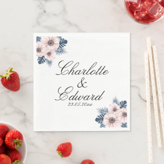 Serviette En Papier Jardin d'été Aquarelle Floral Mariage serviettes