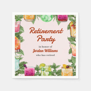 Serviette En Papier Jardin d'été de retraite pour hommes Cocktail Part