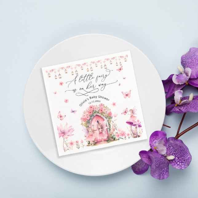 Serviette En Papier Jardin Fleur Fée Forêt Enchantée Naples (Créateur téléchargé)