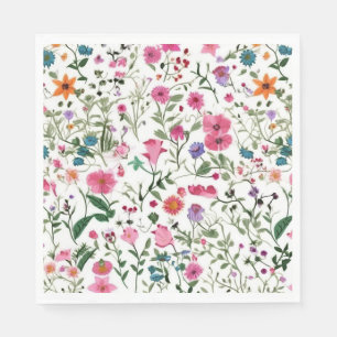 Serviette En Papier Jardin Fleur sauvage d'été