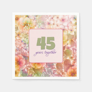 Serviette En Papier Jardin floral Cosmos, 45e anniversaire