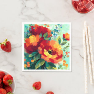 Serviette En Papier Jardin floral flamboyant