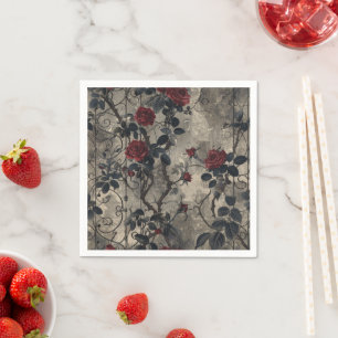 Serviette En Papier Jardin gothique victorien Rose Motif