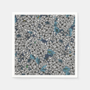 Serviette En Papier Jardin Lilac blanc