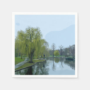 Serviette En Papier Jardin public de Boston Massachusetts Peinture