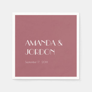 Serviette En Papier Jardin rose   Rose foncé Cocktail Mariage Napktail