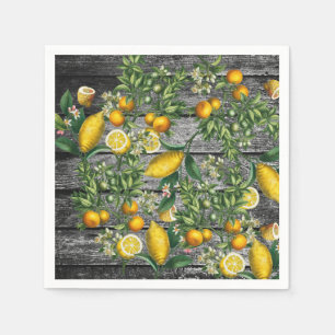 Serviette En Papier Jardin rustique d'agrumes