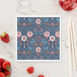Serviette En Papier Jardin sauvage en bleu