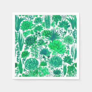 Serviette En Papier Jardin succulent