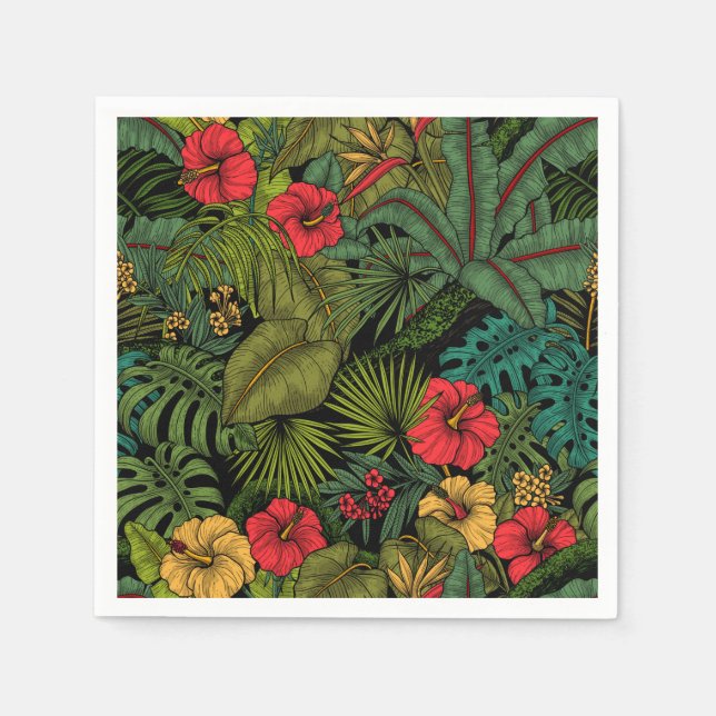 Serviette En Papier Jardin tropical (Devant)