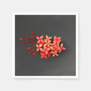 Serviette En Papier Jasmin Rouge Exotique des Indes Occidentales