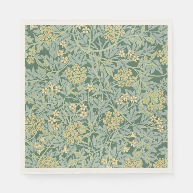 Serviette En Papier Jasmine, motif de William Morris, (Devant)