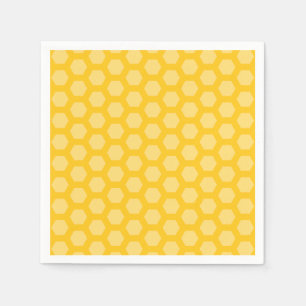 Serviette En Papier Jaune 12 hexagone en nid d'abeille