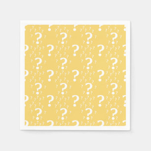 Serviette En Papier Jaune de puzzle d'énigme de point d'interrogation