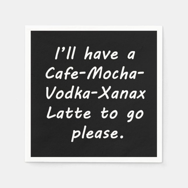 Serviette En Papier J'aurai une latte (Devant)