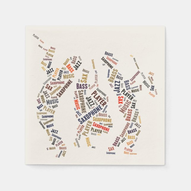 Serviette En Papier Jazz Band (Devant)