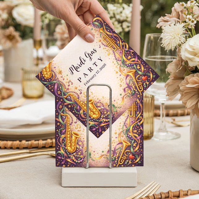 Serviette En Papier Jazz Music Mardi Gras Masquerade (Créateur téléchargé)