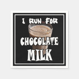 Serviette En Papier Je cours pour le lait chocolaté Running