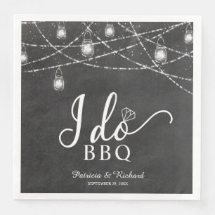 Serviette En Papier Je fais du BBQ Rustique Fiançailles Fête à la crai