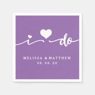 Serviette En Papier Je fais Personnalisé Papier Mariage Violet Napkin