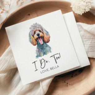 Serviette En Papier Je le fais aussi ! Mariage de chien caniche animal