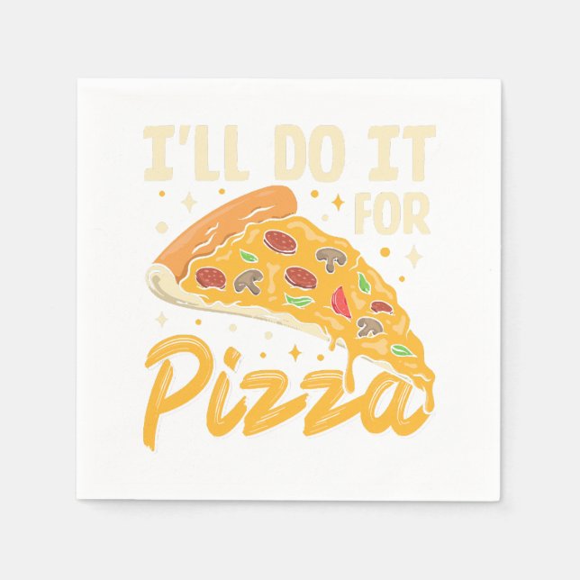 Serviette En Papier Je le ferai pour pizza (Devant)