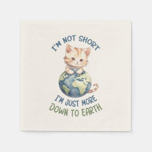 Serviette En Papier Je ne suis pas court, juste à terre - Chat mignon