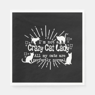Serviette En Papier Je ne suis pas une dame de chat fou