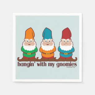 Serviette En Papier Je Passe Avec Mes Gnomies Bleues