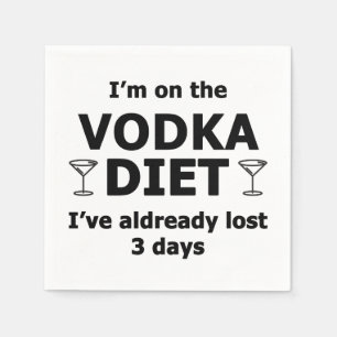 Serviette En Papier Je Suis Au Régime Vodka