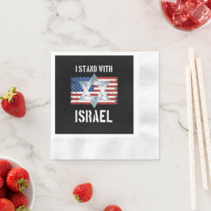 Serviette En Papier je suis avec Israël 