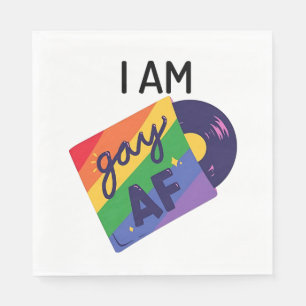 Serviette En Papier Je Suis Gay AF Drôle mois LGBT Pride