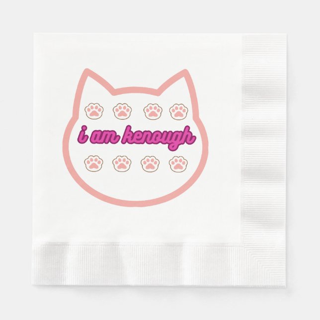 Serviette En Papier Je suis kassez t-shert cat (Devant)