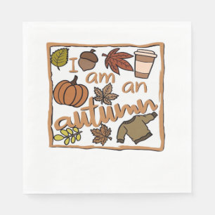 Serviette En Papier Je suis un T-Shirt Classique d'Automne