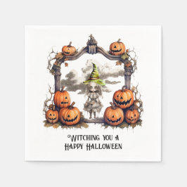 Serviette En Papier Je t'ai raccompagné un joyeux Halloween