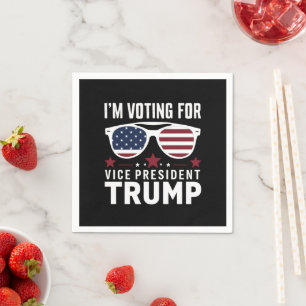 Serviette En Papier Je vote pour l'élection du vice-président Trump 20
