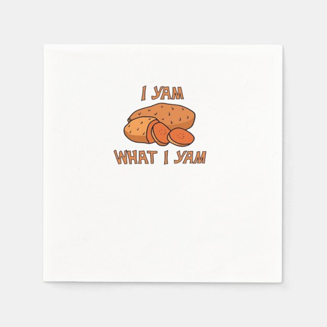 Serviette En Papier Je Yam Ce Que Je Yam Classic Funny Basic (Devant)