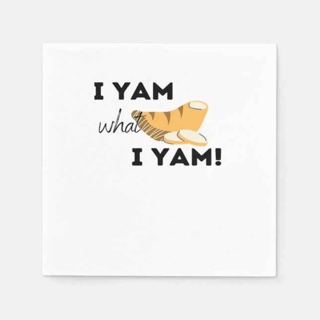 Serviette En Papier Je Yam Ce Que Je Yam ! Classique (Devant)