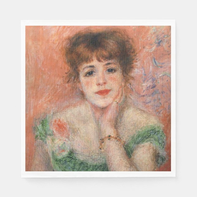 Serviette En Papier Jeanne Samary en robe basse cou (par Renoir) (Devant)